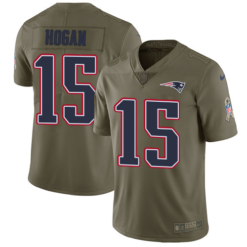 Nike Patriots #15 Chris Hogan Olive Men's Stitched NFL Limited Salute To Service Jersey